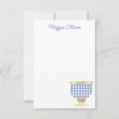 Chinoiserie Waterverf Chic Vaas Bedankkaart (Voorkant)