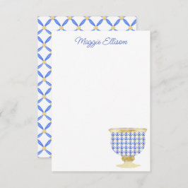 Chinoiserie Waterverf Chic Vaas Bedankkaart