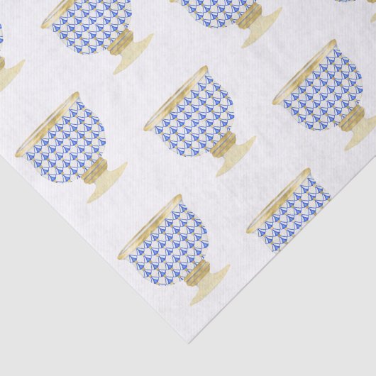 Chinoiserie Waterverf Chic Vase-weefselpapier Tissuepapier (Detail)
