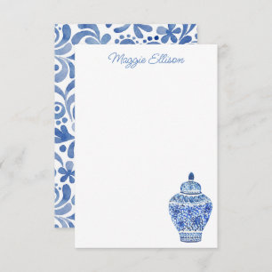 Chinoiserie Waterverf Ginger Jar Note Cards Bedankkaart