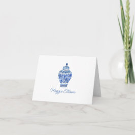 Chinoiserie Waterverf Ginger Jar Note Cards Bedankkaart