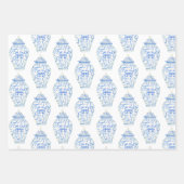 Chinoiserie Waterverf Ginger Jar Wrapping Paper (Voorkant 2)