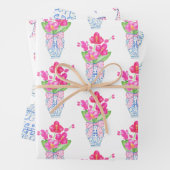 Chinoiserie Waterverf Ginger Jar Wrapping Paper (In situ)