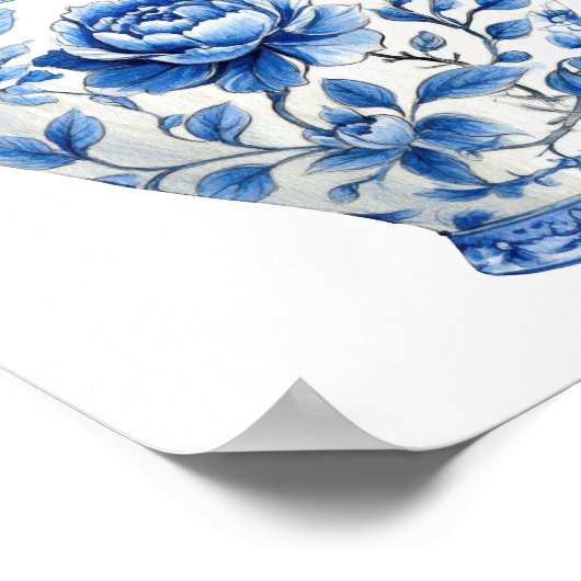 Chinoiserie Waterverf Jar Poster (Hoek)