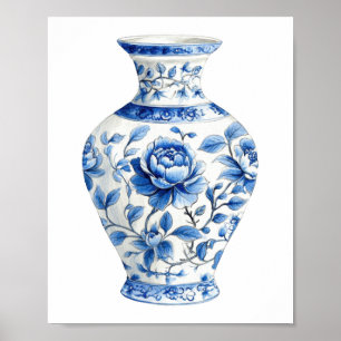Chinoiserie Waterverf Jar Poster