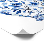 Chinoiserie Waterverf Jar Poster (Hoek)