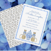 Chinoiserie Waterverf Luipaard Gemberpot Kaart