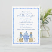 Chinoiserie Waterverf Luipaard Gemberpot Kaart (Staand voorkant)