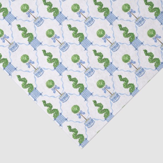 Chinoiserie Waterverf Topiary Tissuepapier (Detail)