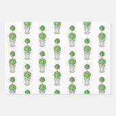 Chinoiserie Waterverf Topiary Wrapping Paper (Voorkant)