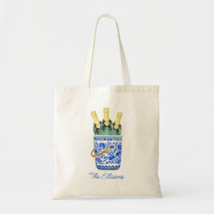 Chinoiserie Waterverf Wine Bucket Tote Bag