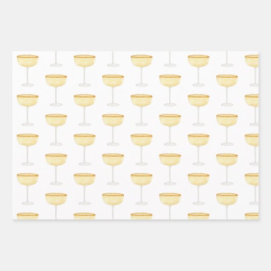 Chinoiserie Waterverf Wine Bucket Wrappapier Inpakpapier Vel (Voorkant 2)