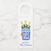 Chinoiserie Waterverf Wine Ice Bucket Flessenhanger (Voorkant)