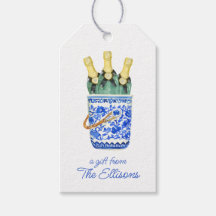 Chinoiserie Waterverf Wine Ice Bucket Gift Labels