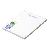 Chinoiserie Waterverf Wine Ice Bucket Notepad Notitieblok (Linkerzijde)