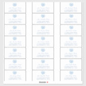 Chinoiserie Wedding Guest Envelope Adresetiketten Sticker (Vel)