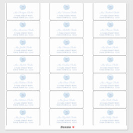 Chinoiserie Wedding Guest Envelope Adresetiketten Sticker