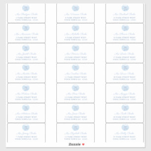 Chinoiserie Wedding Guest Envelope Adresetiketten Sticker