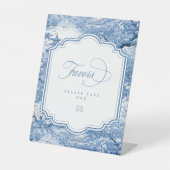 Chinoiserie Wedding Pattern Favors ID1094 Reclamebord Met Voetstuk (Voorkant)