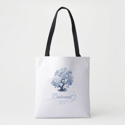 Chinoiserie Wedding Tree Motif Bruidsmeisje ID1094 Tote Bag (Voorkant)