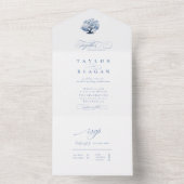 Chinoiserie Wedding Tree Motif ID1094 All In One Uitnodiging (Binnen)