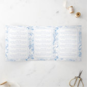 Chinoiserie Wedding Trifold Programma Zitting Graf (Binnen)