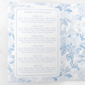 Chinoiserie Wedding Trifold Programma Zitting Graf (Binnenzijde eerst)
