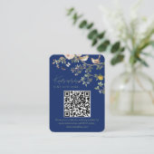 Chinoiserie Wedding Website RSVP QR Code  Informatiekaartje (Staand voorkant)