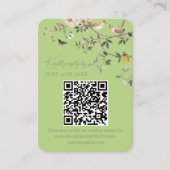 Chinoiserie Wedding Website RSVP QR Code  Informatiekaartje (Voorkant)