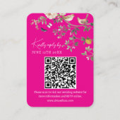 Chinoiserie Wedding Website RSVP QR Code  Informatiekaartje (Voorkant)