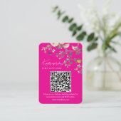 Chinoiserie Wedding Website RSVP QR Code  Informatiekaartje (Staand voorkant)