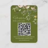 Chinoiserie Wedding Website RSVP QR Code  Informatiekaartje (Voorkant)
