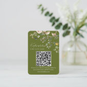 Chinoiserie Wedding Website RSVP QR Code  Informatiekaartje (Staand voorkant)