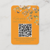 Chinoiserie Wedding Website RSVP QR Code  Informatiekaartje (Voorkant)