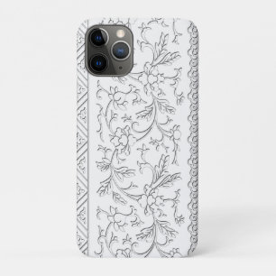  Chinoiserie White Floral Scroll Border Case-Mate iPhone Case