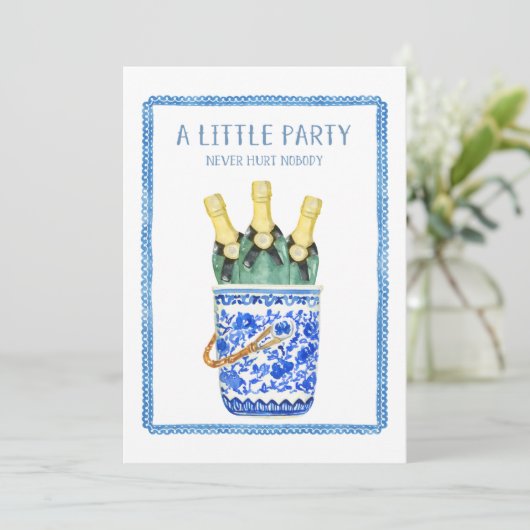 Chinoiserie Wijnemmer Oud en Nieuw Uitnodiging (Staand voorkant)