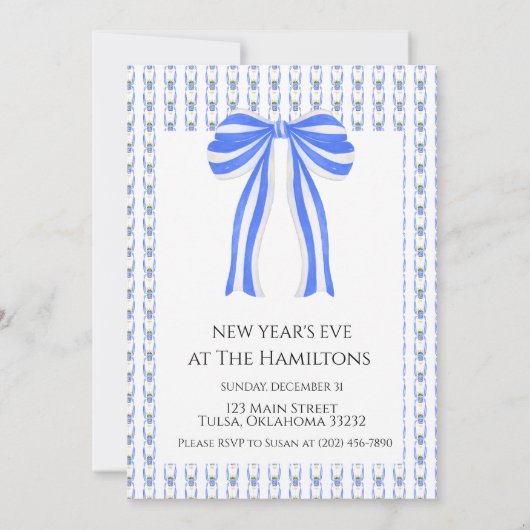 Chinoiserie Wijnemmer Oud en Nieuw Uitnodiging (Achterkant)