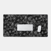  Chinoiserie wit bloemmotief Bureaumat (Keyboard & Muis)