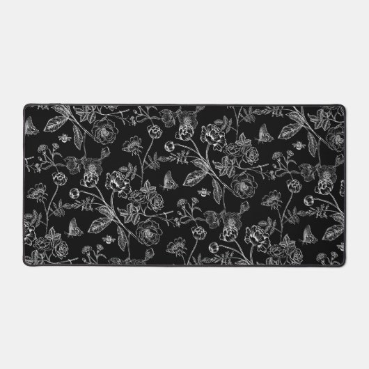  Chinoiserie wit bloemmotief Bureaumat (Voorkant)