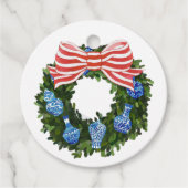 Chinoiserie Wreath, Christmas Ginger Jar, Bedankjes Labels (Voorkant)