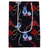 Chinoiserie Zebra & Ribbon Medium Cadeauzakje (Achterkant)