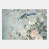 Chinoiserie Zee Blue Greens Achtergronden Inpakpapier Vel (Voorkant 2)