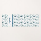 Chinoisievogels en blauw van foliumolie yogamat (Voorkant (horizontaal))