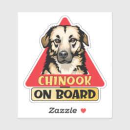 Chinook aan boord van American Dog Red verkeersbor Sticker