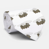 Chinook Camouflage Helikopter Cartoon Stropdas (Opgerold)