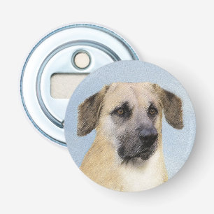 Chinook (Dropped Ears) schilderen - Oorspronkelijk Button Flesopener