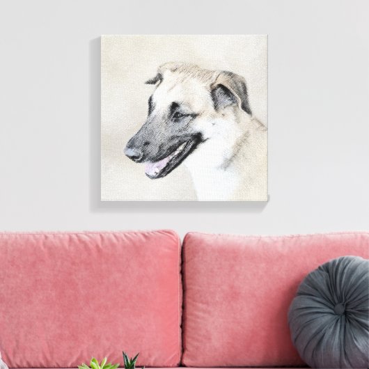 Chinook (Dropped Ears) schilderen - Oorspronkelijk Canvas Afdruk (Insitu (Woonkamer))