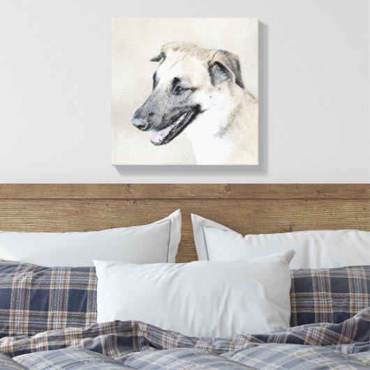 Chinook (Dropped Ears) schilderen - Oorspronkelijk Canvas Afdruk (Insitu (Slaapkamer))