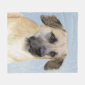 Chinook (Dropped Ears) schilderen - Oorspronkelijk Fleece Deken (Voorkant (Horizontaal))