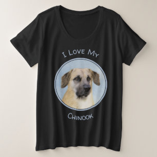 Chinook (Dropped Ears) schilderen - Oorspronkelijk Grote Maat T-shirt